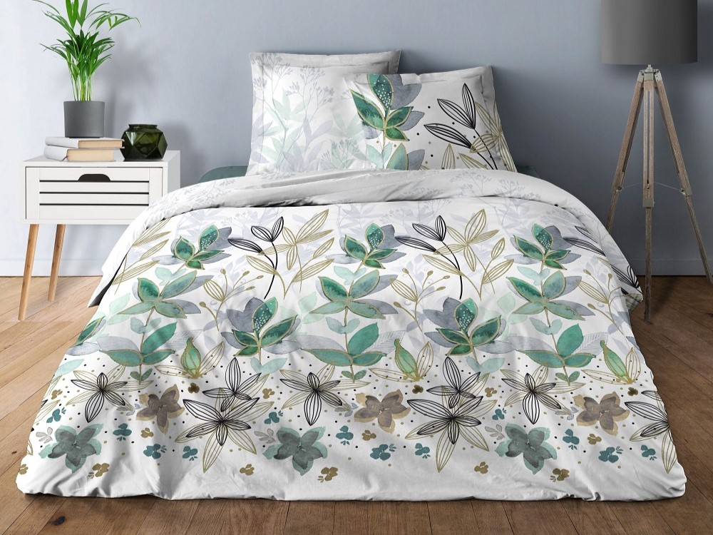 Housse de couette fleurie 200x200